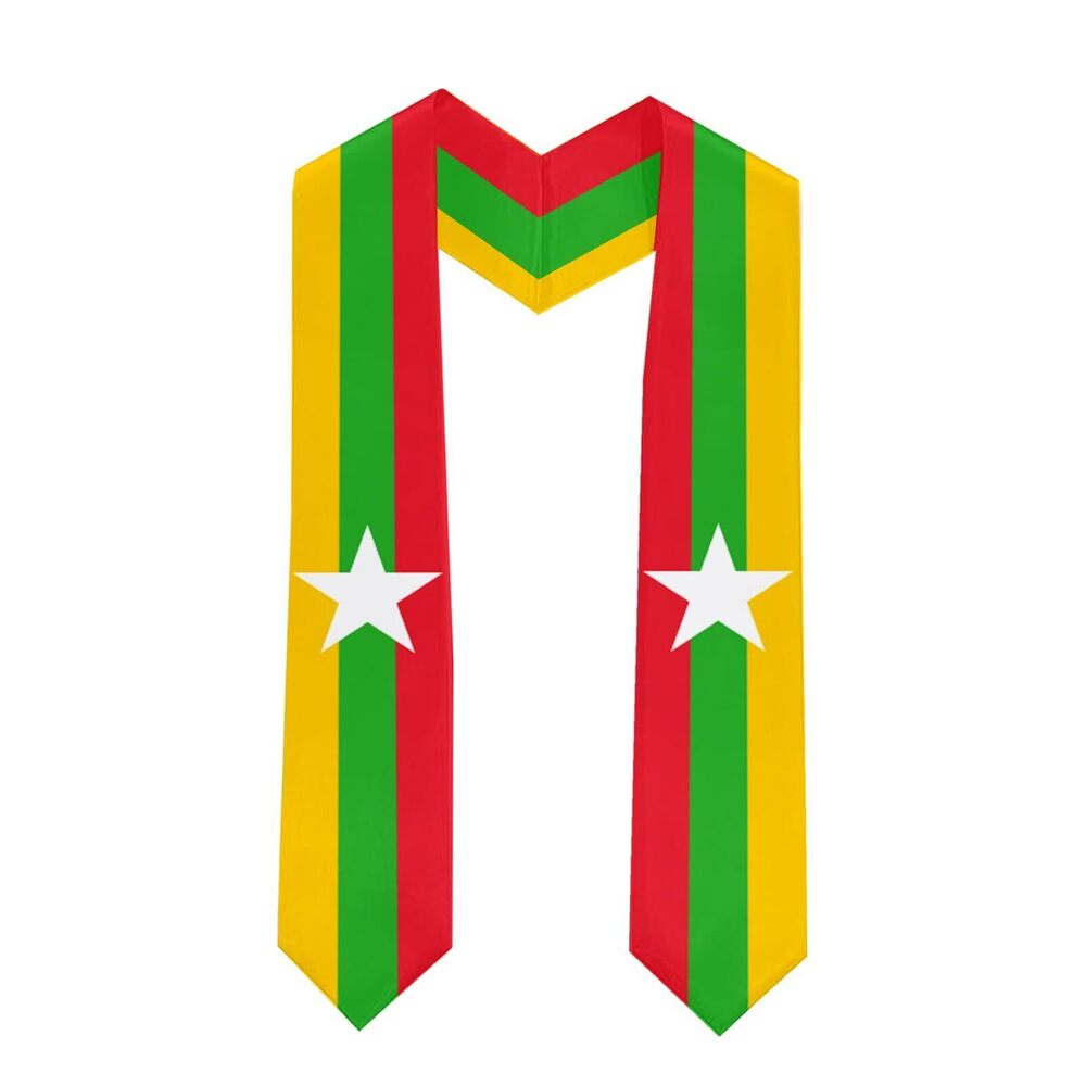 5952 Class of 2025 Myanmar Flag Graduation Stole Celebrate Your Academic